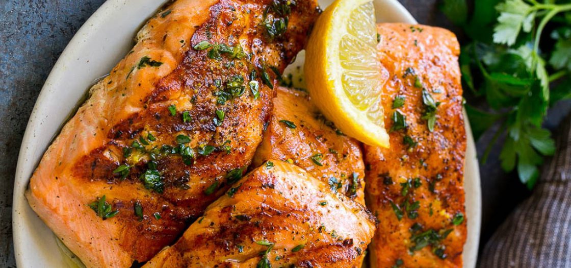 Marinated Salmon with Garlic and Herbs | Marinade Salmon